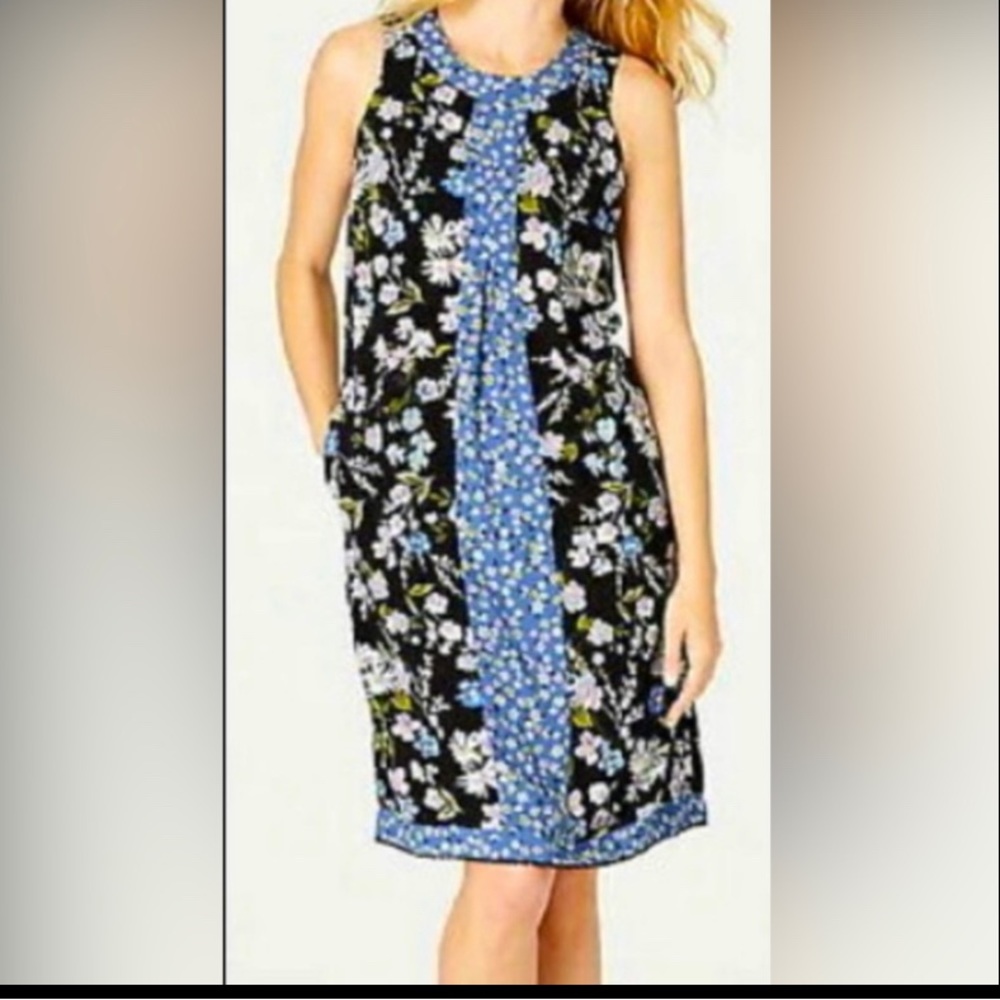 J. Jill Floral Sleeveless Dress S Tall